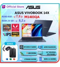 Asus Vivobook  M1403QA  - Amd  RYZEN 5 5600H  - 8 GB | 512SSD | VEGA7 | W11 |  OHS | 14 inch
